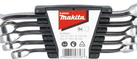 Makita B-65545 5-dijelni set otvorenih okastih ključeva