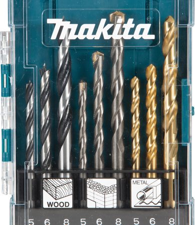 Makita D-71962 9-dijelni set svrdala (metal, kamen, drvo)