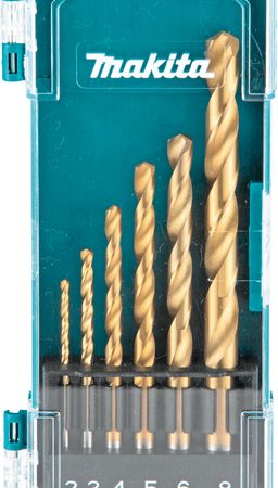 Makita D-72833 6-dijelni set HSS-TiN svrdala za metal 2-8mm