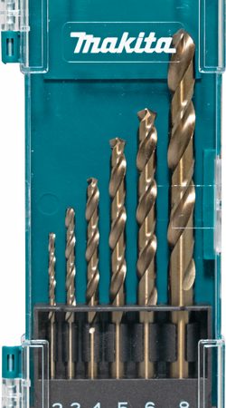 Makita D-75758 6-dijelni set HSS-Co svrdala za metal 2,3,4,5,6,8mm