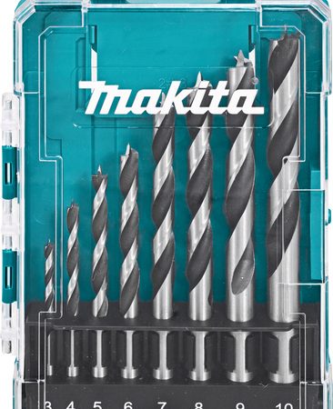 Makita D-77257 8-dijelni set svrdala za drvo (3,4,5,6,7,8,9,10mm)