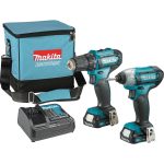 Makita CLX224SA set cxt-df333d,td110d,bl1021bx2,dc10sb,toolbag